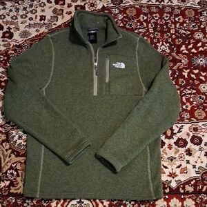 The North Face Olive Green Quarter-Zip Fleece